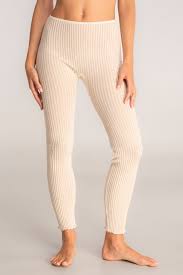 Ajouré Wool and Silk Ribbed Leggings