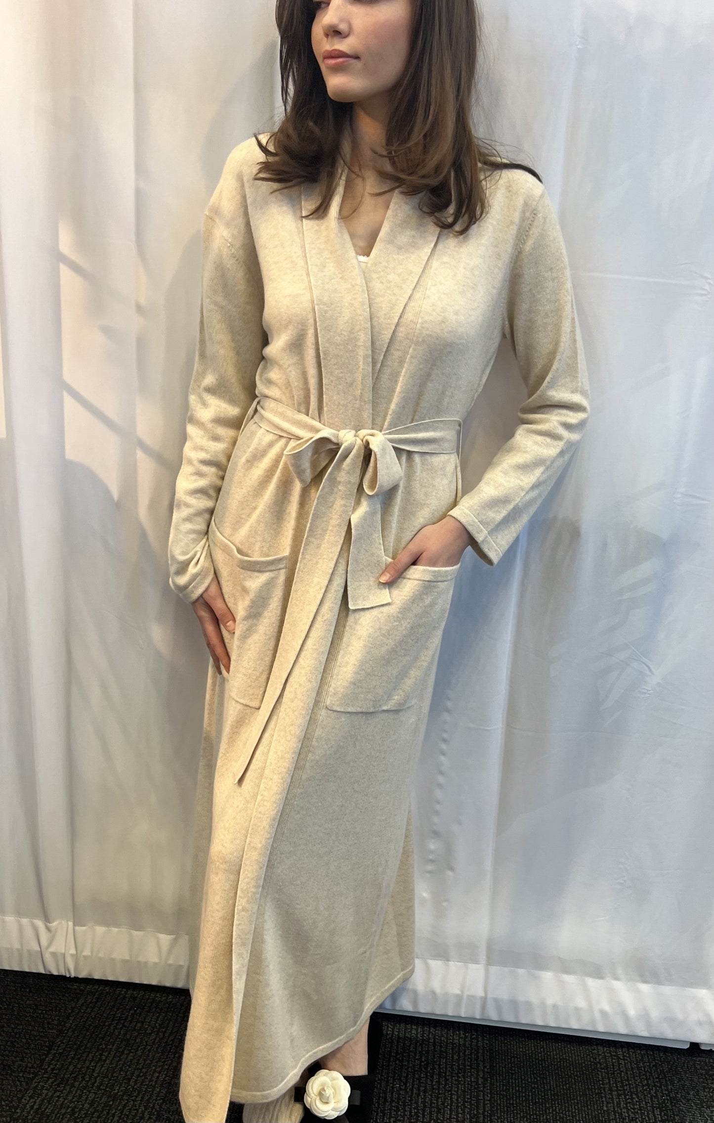 Long Wrap Cashmere Robe