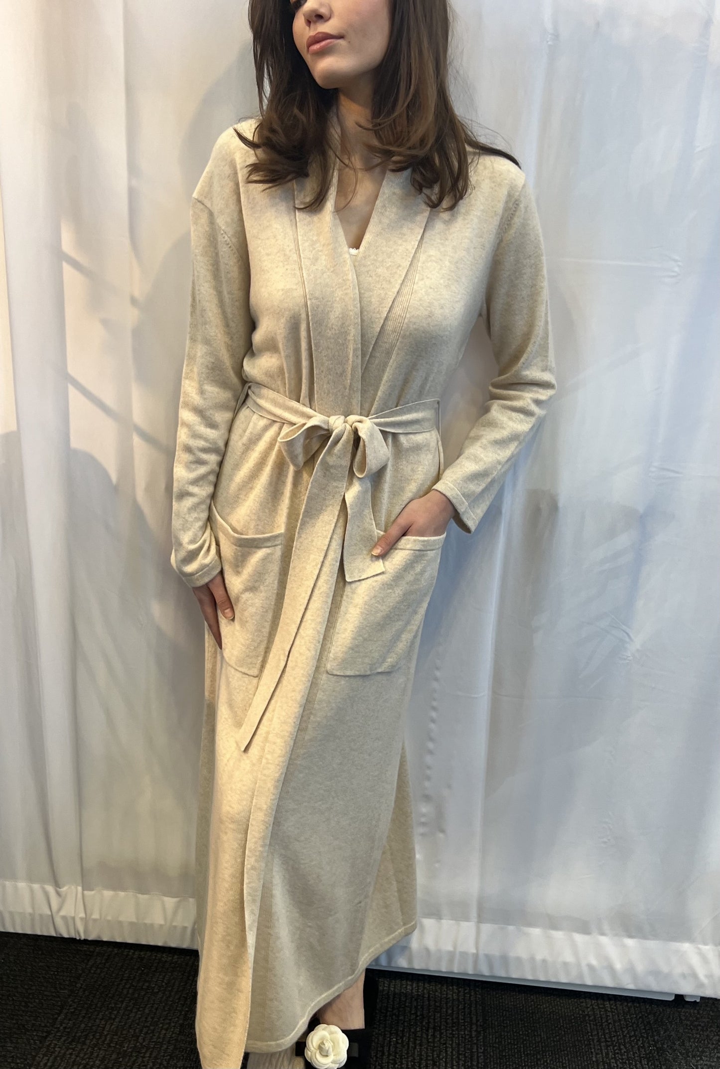 Long Wrap Cashmere Robe